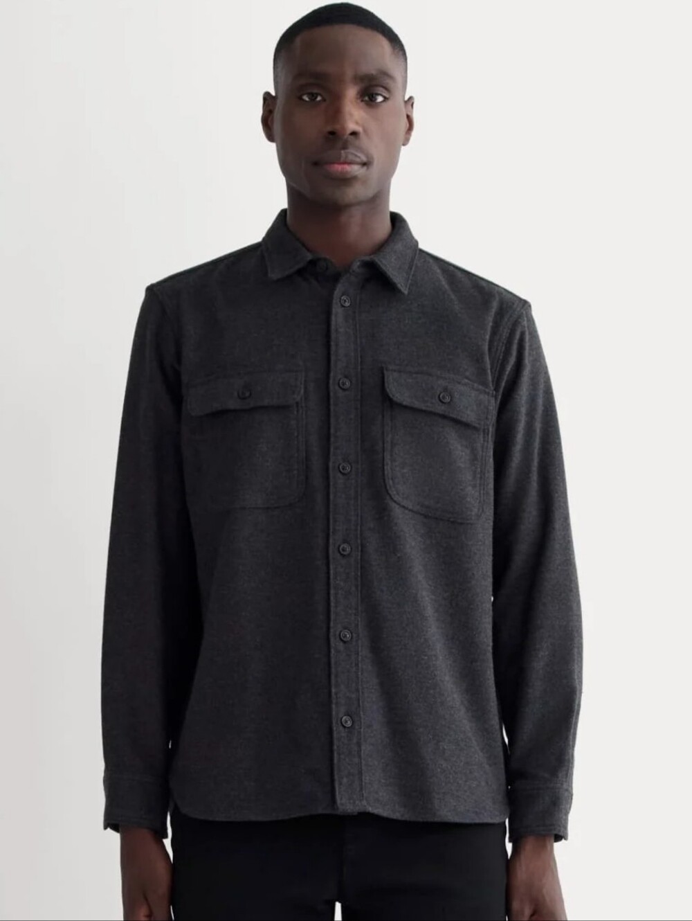 Everlane The Heavyweight Overshirt in Charcoal Heather Size Medium